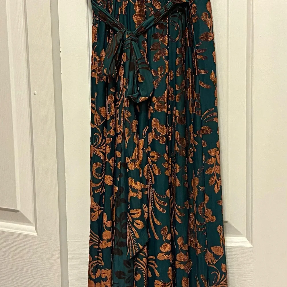 Baltic Born Teal and Copper Floral Maxi Dress - Picture 2 of 5
